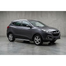 Бокові пороги Shining V1 (2 шт., Алюміній) для Hyundai IX-35 2010-2015 рр