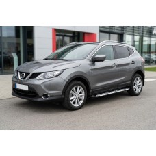 Боковые Подножки Shining V1 (2 шт., Алюминий) для Nissan Qashqai 2014-2021 гг