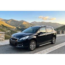 Бокові пороги Shining V1 (2 шт., Алюміній) для Peugeot 2008 2013-2019 рр