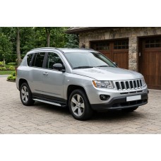 Бокові пороги Shining V1 (2 шт., Алюміній) для Jeep Compass 2006-2016 рр
