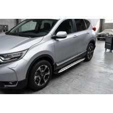 Бокові пороги Shining V1 (2 шт., Алюміній) для Honda CRV 2017-2022 рр