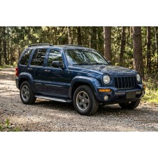 Бокові пороги Shining V1 (2 шт., Алюміній) для Jeep Cherokee/Liberty 2002-2007 рр