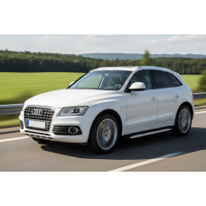 Боковые Подножки Shining V1 (2 шт., Алюминий) для Ауди Q5 2008-2017 гг