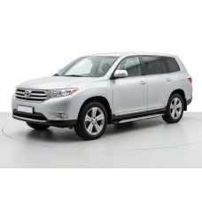 Бокові пороги Shining V1 (2 шт., Алюміній) для Toyota Highlander 2008-2013 рр
