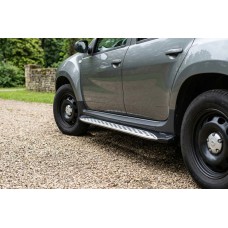 Бокові пороги Shining V1 (2 шт., Алюміній) для Dacia Duster 2008-2018 рр