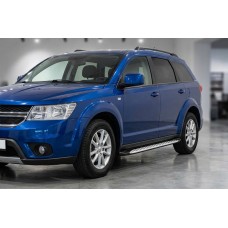 Бокові пороги Shining V1 (2 шт., Алюміній) для Fiat Freemont 2011-2016 рр
