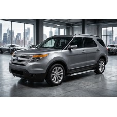 Боковые Подножки Shining V1 (2 шт., Алюминий) для Ford Explorer 2011-2019 гг