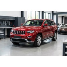 Боковые Подножки Shining V1 (2 шт., Алюминий) для Jeep Grand Cherokee WK2 2010-2021 гг
