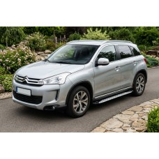 Боковые Подножки Shining V1 (2 шт., Алюминий) для Citroen C-4 Aircross 2012-2017 гг