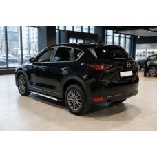 Бокові пороги Shining V1 (2 шт., Алюміній) для Mazda CX-5 2017- рр