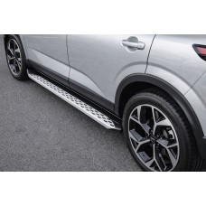 Боковые Подножки Shining V1 (2 шт., Алюминий) для Nissan Qashqai 2021- гг