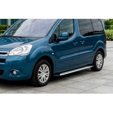 Боковые Подножки Shining V1 (2 шт., Алюминий) для Peugeot Partner Tepee 2008-2018 гг