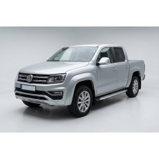 Бокові пороги Shining V1 (2 шт., Алюміній) для Volkswagen Amarok 2010-2022 рр