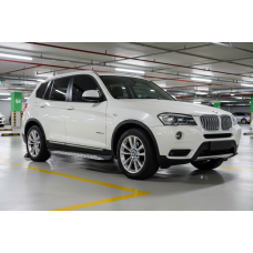 Боковые Подножки Shining V1 (2 шт., Алюминий) для BMW X3 F-25 2011-2018 гг