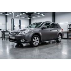 Боковые Подножки Shining V1 (2 шт., Алюминий) для Subaru Outback 2009-2014 гг
