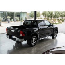 Боковые Подножки Shining V1 (2 шт., Алюминий) для Toyota Hilux 2015- гг
