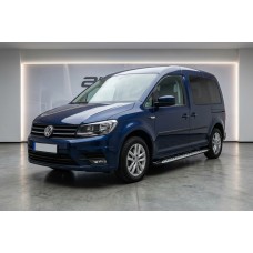 Бокові пороги Shining V1 (2 шт., Алюміній) для Volkswagen Caddy 2015-2020 рр