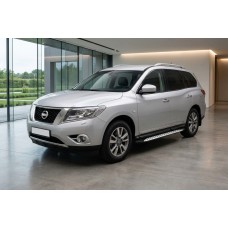 Боковые Подножки Shining V1 (2 шт., Алюминий) для Nissan Pathfinder R52 2012-2021 гг