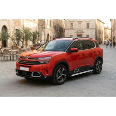 Боковые Подножки Shining V1 (2 шт., Алюминий) для Citroen C5 Aircross 2017-2025 гг