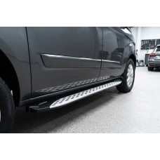 Боковые Подножки Shining V1 (2 шт., Алюминий) для Ford Custom 2013-2022 гг