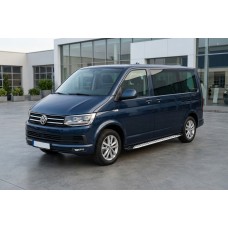 Бокові пороги Shining V1 (2 шт., Алюміній) коротка база для Volkswagen T6 2015-2024 рр