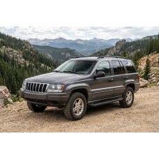Бокові пороги Allmond Black (2 шт., Алюміній) для Jeep Grand Cherokee WJ 1999-2004 рр