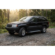 Бокові пороги Allmond Grey (2 шт., Алюміній) для Jeep Grand Cherokee WJ 1999-2004 рр