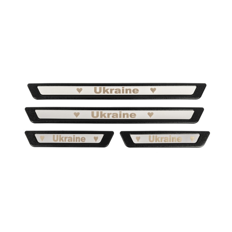 Накладки на пороги (Ukraine, 4 шт., нерж)