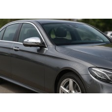 Накладки на дзеркала (2 шт, нерж.) для Mercedes E-сlass W213 2016-2023 рр