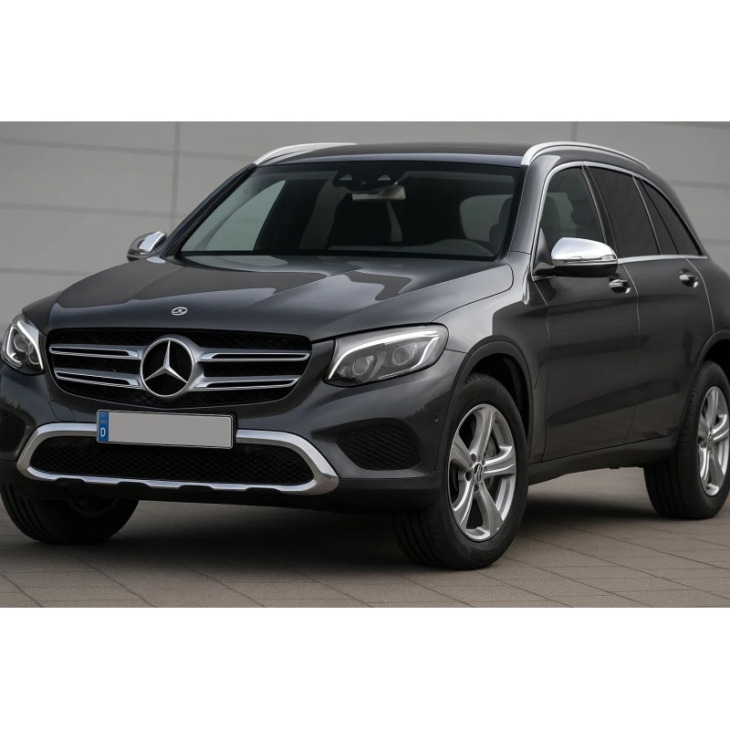 Накладки на дзеркала (2 шт, нерж.) для Mercedes GLC X253 2015-2022 рр Накладки на дзеркала (2 шт, нерж.) для Mercedes GLC X253 2015-2022 рр