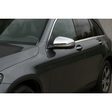 Накладки на Зеркала (2 шт, Нержавейка) для Mercedes GLC X253 2015-2022 гг