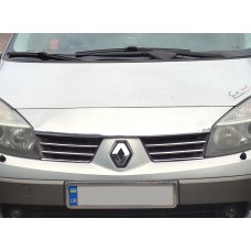 Накладки на решетку (4 шт, нерж) для Renault Scenic/Grand 2003-2009 гг