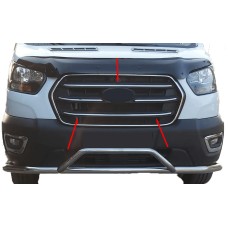 Накладки на решітку (4 шт, нерж) для Ford Transit 2014- рр