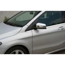 Накладки на Зеркала (2 шт, Нержавейка) для Mercedes B-class W246 2011-2018 гг