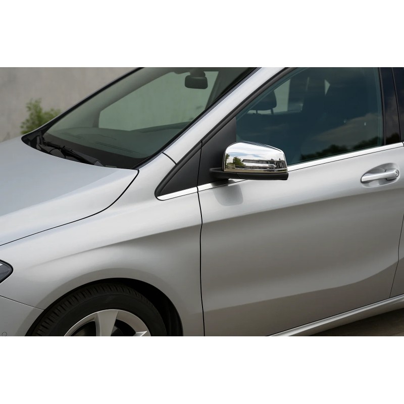 Накладки на Зеркала (2 шт, Нержавейка) для Mercedes B-class W246 2011-2018 гг