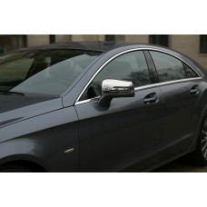 Накладки на дзеркала (2 шт, нерж.) для Mercedes CLS C218 2011-2018 рр