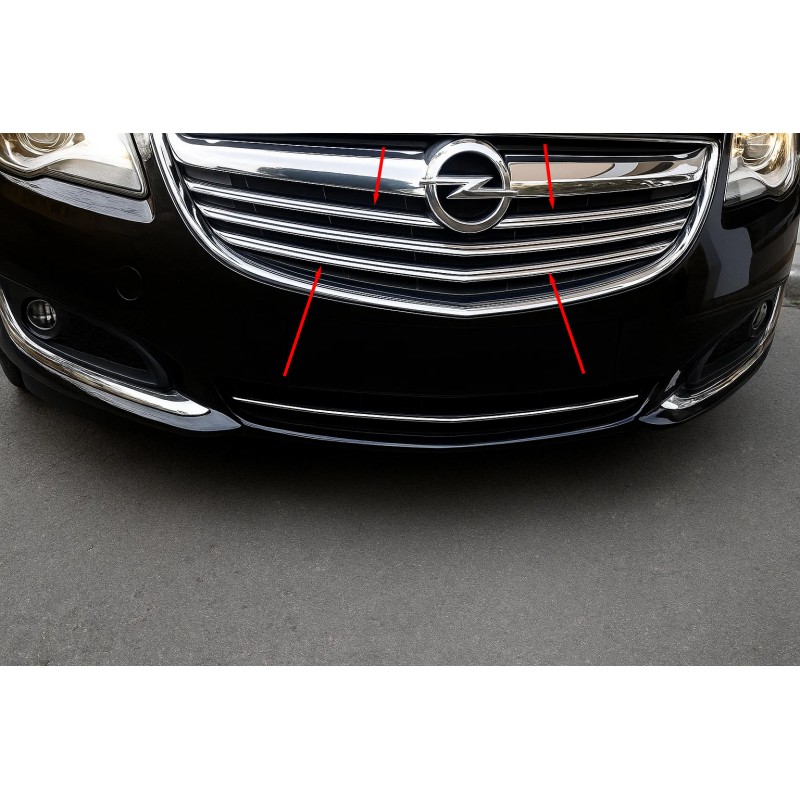 Накладки на решітку (2014-2017, нерж) для Opel Insignia рр