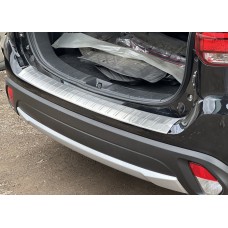 Накладка на задній бампер 2015-2021 рр. Carmos (нерж) для Mitsubishi Outlander рр