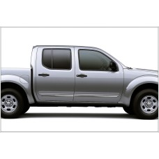 Молдины на двери (4 шт, нерж) для Nissan Navara 2006-2015 гг