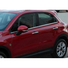 Молдинг скла (4 шт., нерж.) для Fiat 500X 2014-2024 рр