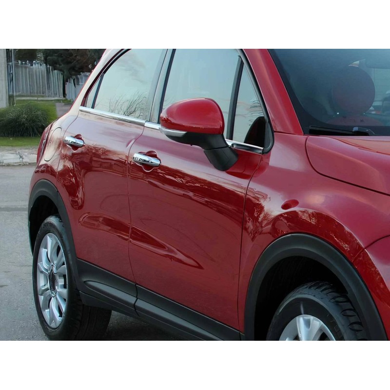 Молдинг скла (4 шт., нерж.) для Fiat 500X 2014-2024 рр Молдинг скла (4 шт., нерж.) для Fiat 500X 2014-2024 рр