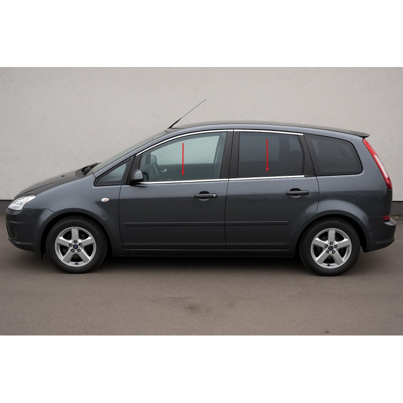Молдинг скла (4 шт., нерж.) для Ford C-Max 2004-2010 рр