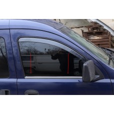 Молдинг скла (2 шт., нерж.) для Opel Combo 2002-2012 рр