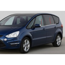 Молдинг скла (4 шт., нерж.) для Ford S-Max 2007-2014 рр