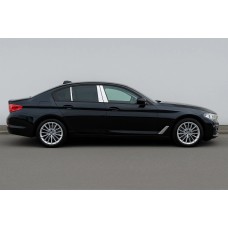 Накладки на дверні стійки (6 шт, нерж) для BMW 5 серія G30/31 2017-2023 рр