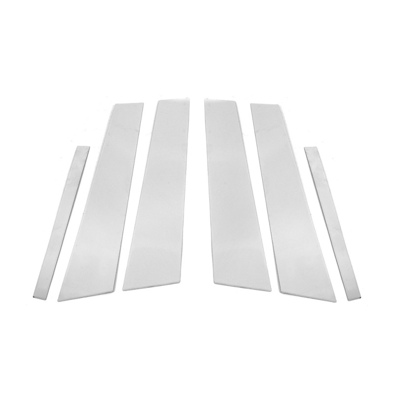 Накладки на дверные стойки (6 шт, нерж) для BMW 5 серия G30/31 2017-2023 гг