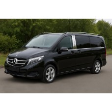 Накладки на дверні стійки (4 шт, нерж) для Mercedes Vito/V-class W447 2014- рр