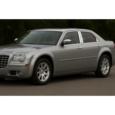 Накладки на дверні стійки (6 шт, нерж) для Chrysler C300 2004-2011 рр