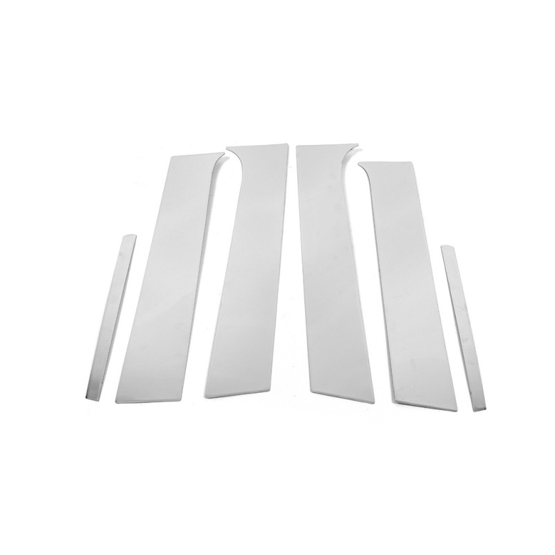 Молдинги дверных стоек (6 шт, нерж.) для Opel Mokka 2012-2021 гг