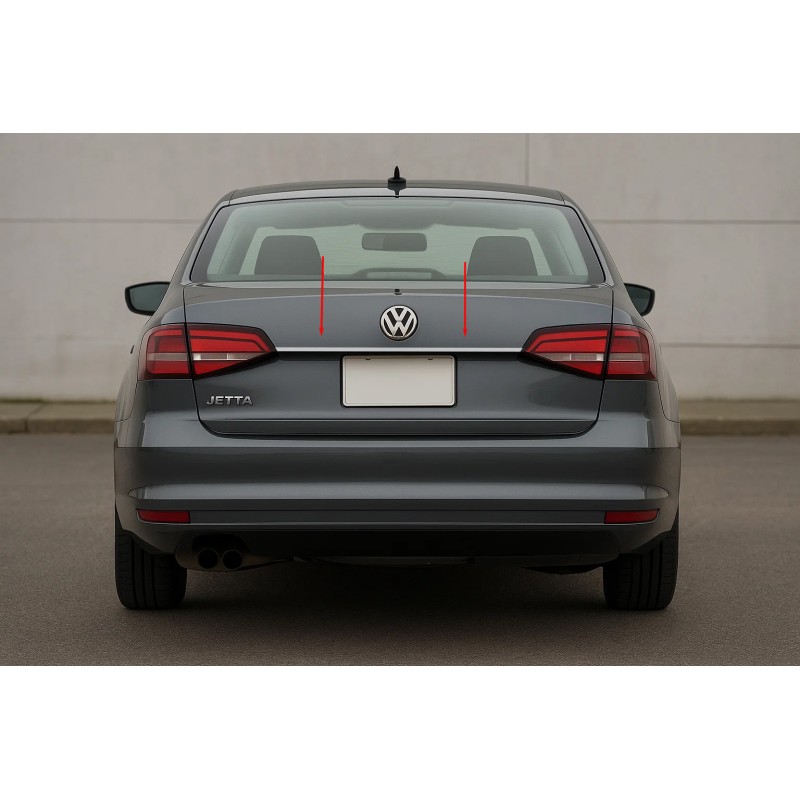 Накладка над номером (Carmos. нерж.) для Volkswagen Jetta 2011-2018 рр